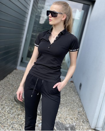 Polo triko dámské Burberry černé